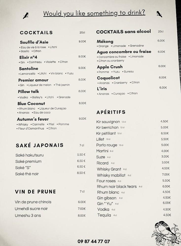 饗燕 l'hirondelle bistro resto asiatique - Menu Image 4